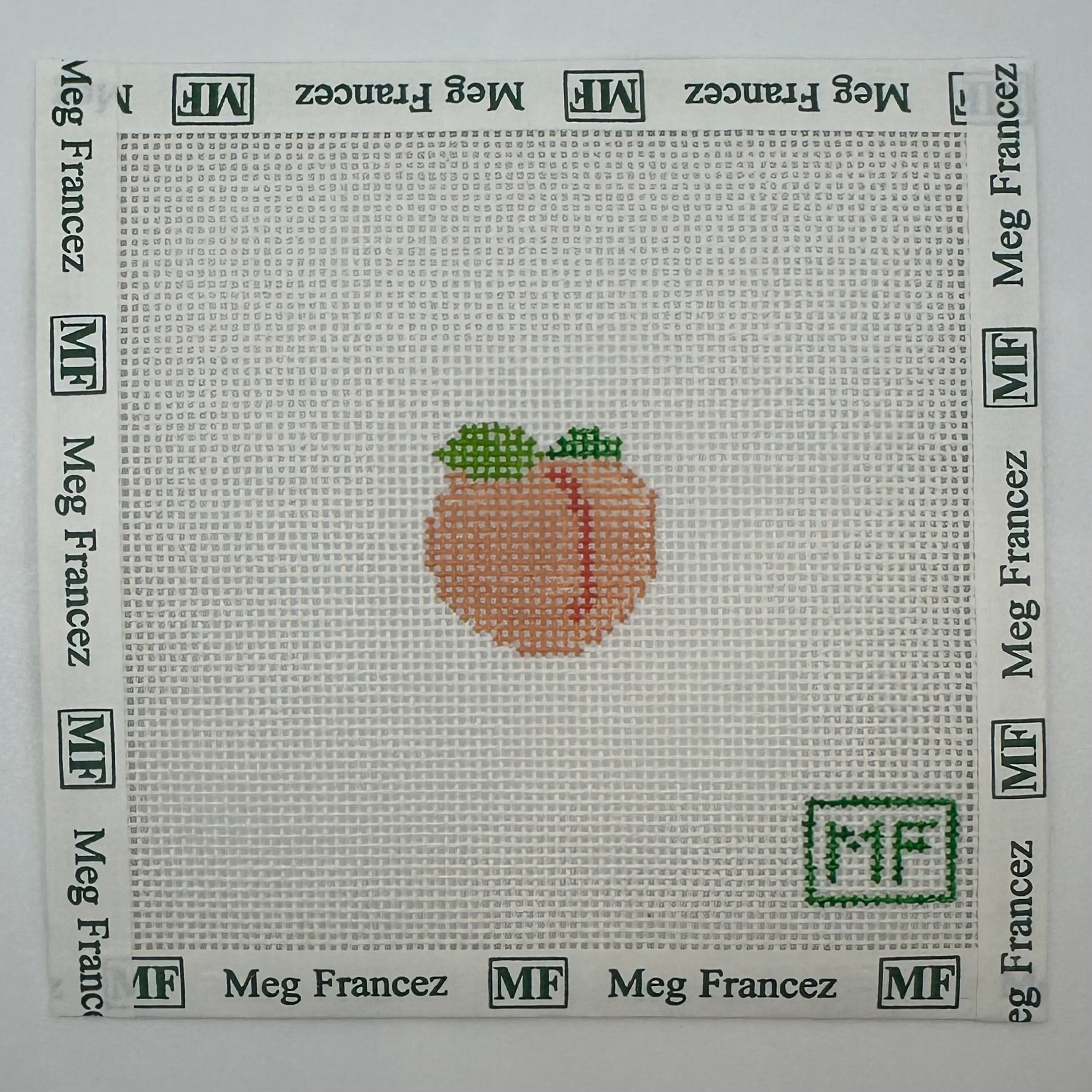 Peach Mini needlepoint canvas