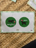 Naughty/Nice Yellow Labs | Needlepoint Canvas