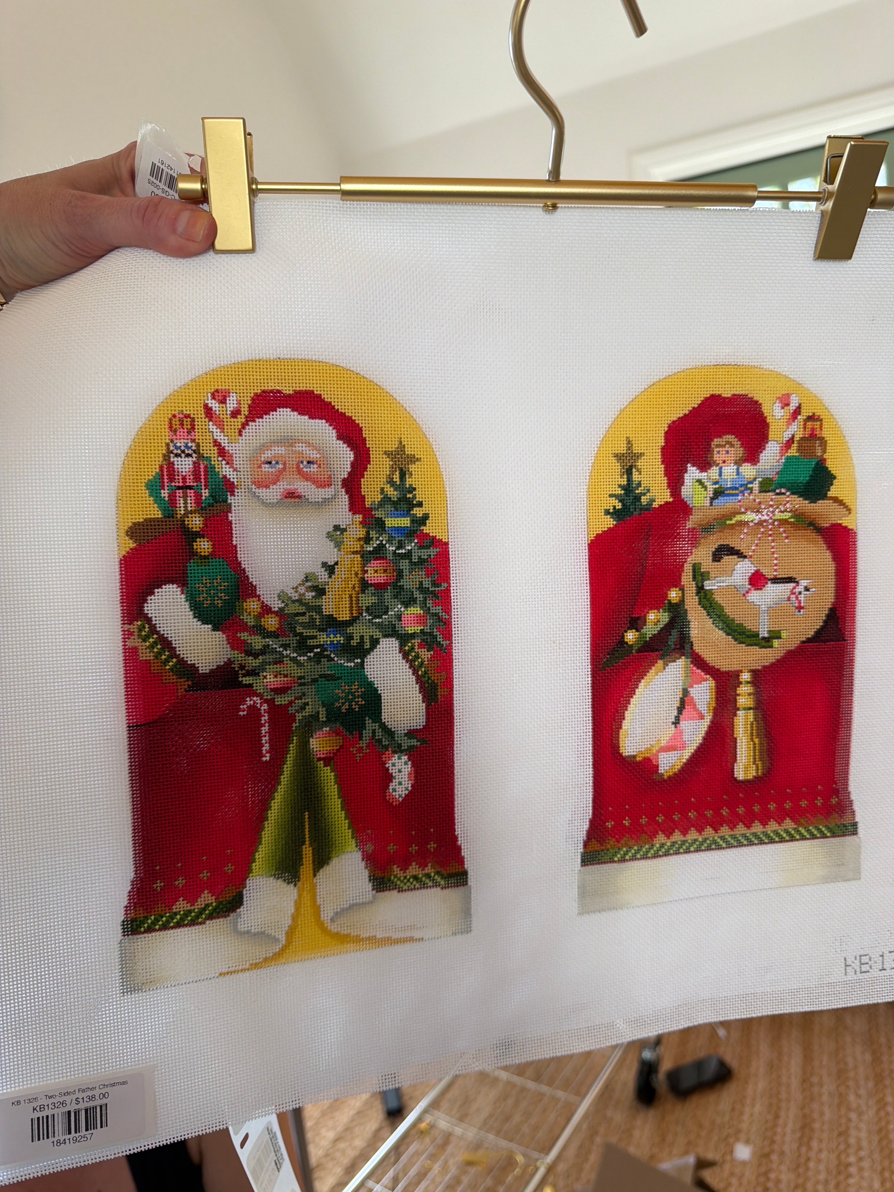 Two-Sided Father Christmas | Needlepoint Canvas