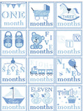 Monthly Milestone Cards – Blue | Needlepoint Canvas