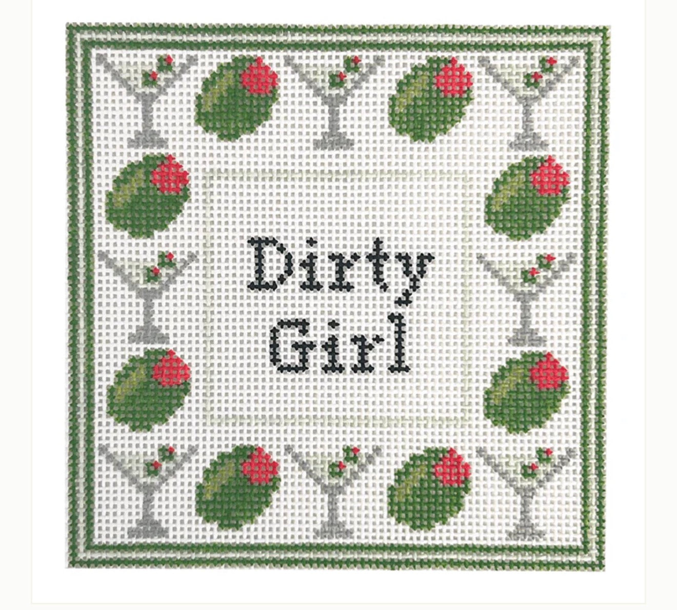 Dirty Girl Coaster | Needlepoint Canvas