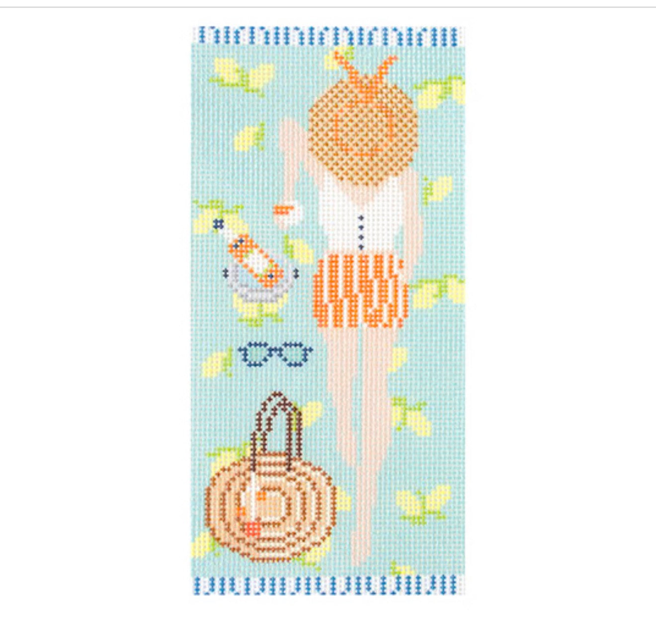 Amalfi Coast Sunbather | Needlepoint Canvas