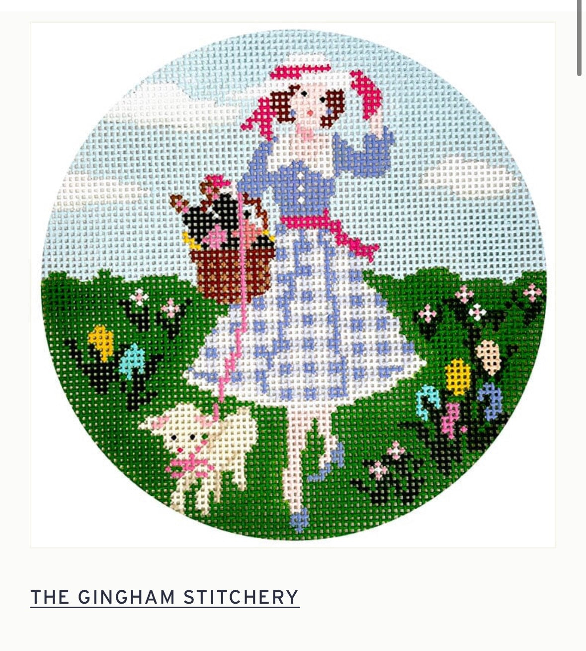 Betty Loves Easter Canvas and Stitch Guide | Needlepoint Canvas