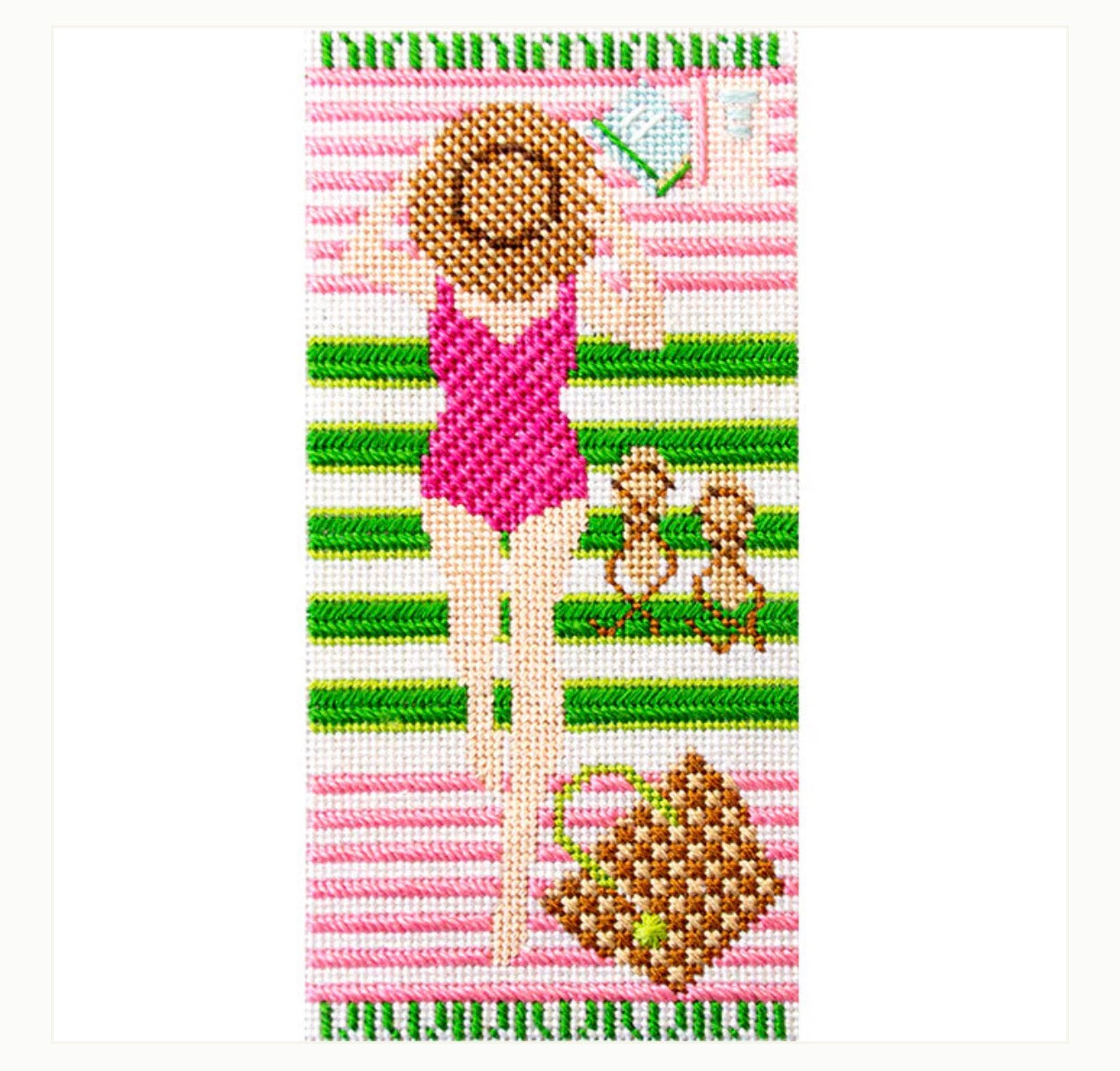 Palm Beach Sunbather | Needlepoint Canvas