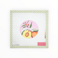 Georgia Peach Round needlepoint canvas by Lucky Lotus