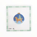 Golden Retriever, 3.25" Round needlepoint canvas by Susan Roberts Needlepoint