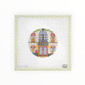 Goyard Round needlepoint canvas by Gingham Stitchery