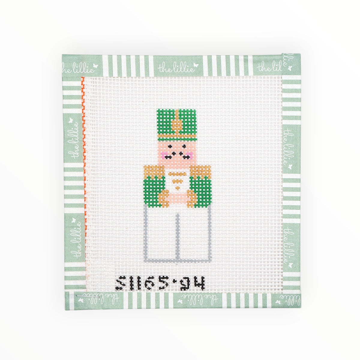 Green Nutcracker Angel needlepoint canvas by KCN Designers