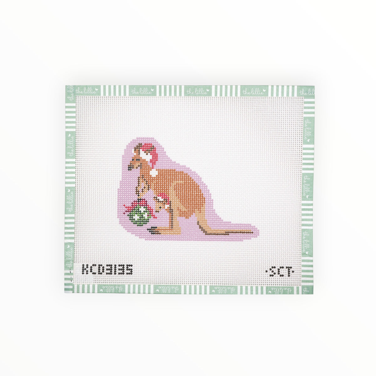 Holiday Kangaroos needlepoint canvas by KCN Designers