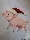Santa Pig | Needlepoint Canvas