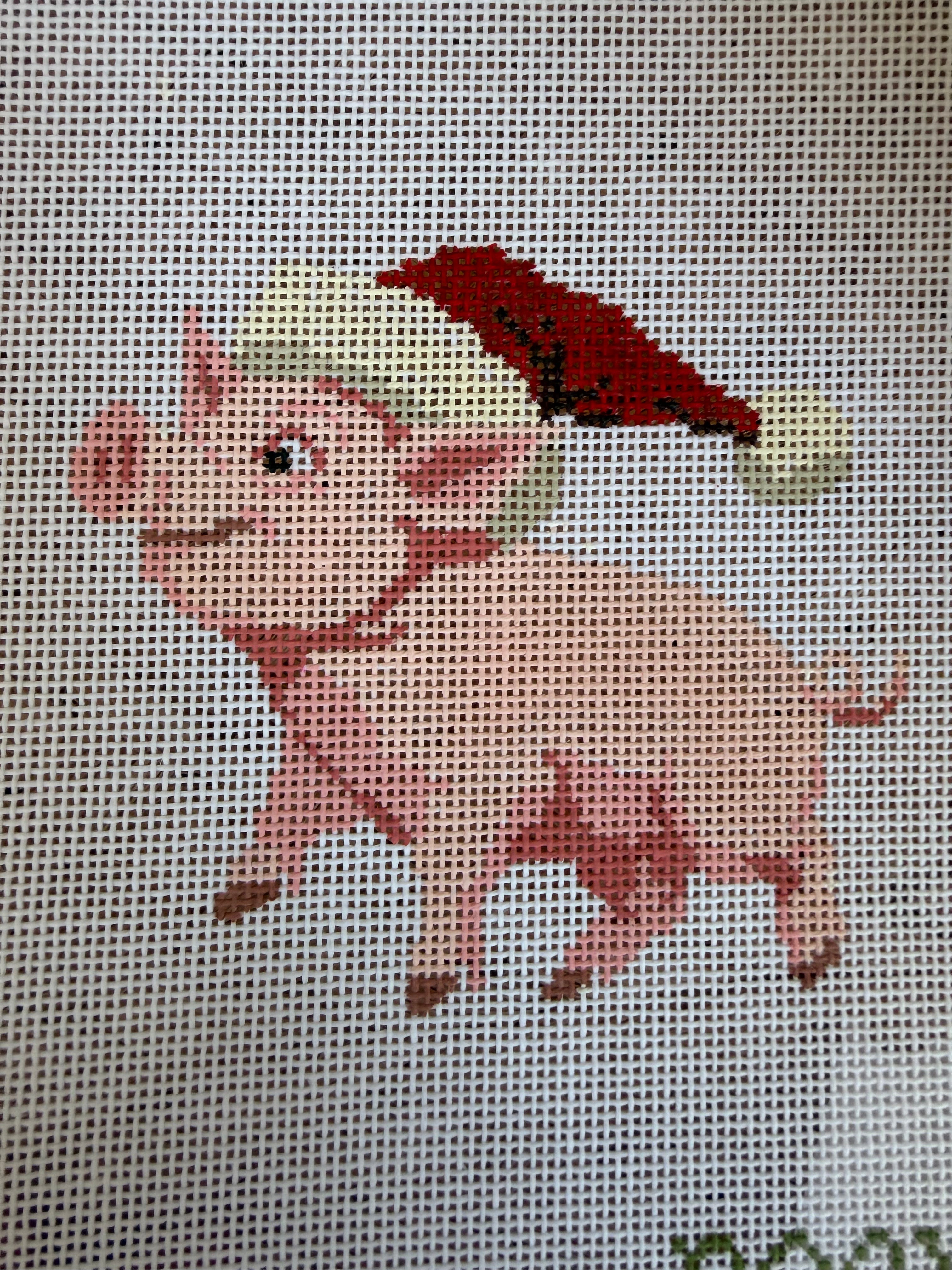 Santa Pig | Needlepoint Canvas