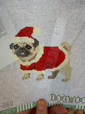 Santa Pug | Needlepoint Canvas