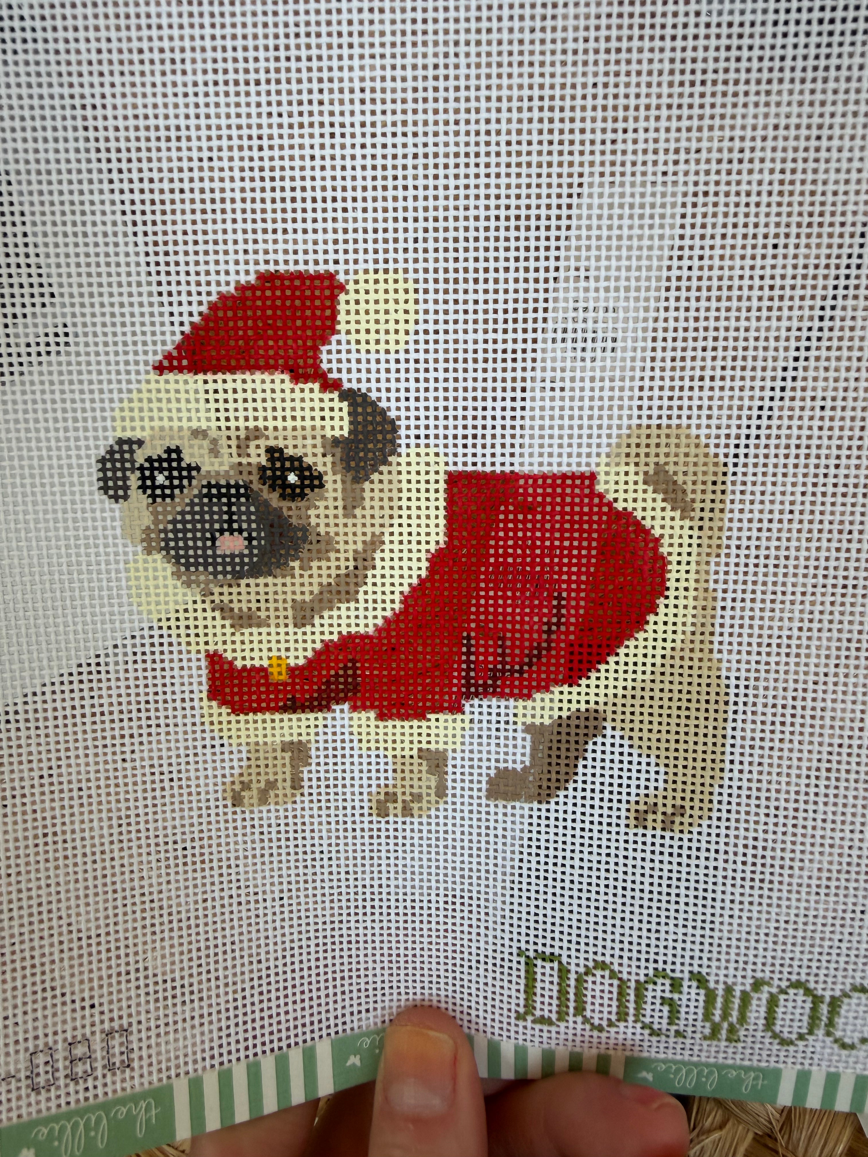Santa Pug | Needlepoint Canvas