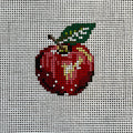 Apple Luggage Tag needlepoint canvas by Amelia Bond Designs