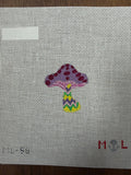 Mini Mushroom bag tag needlepoint canvas by Maiden Lane