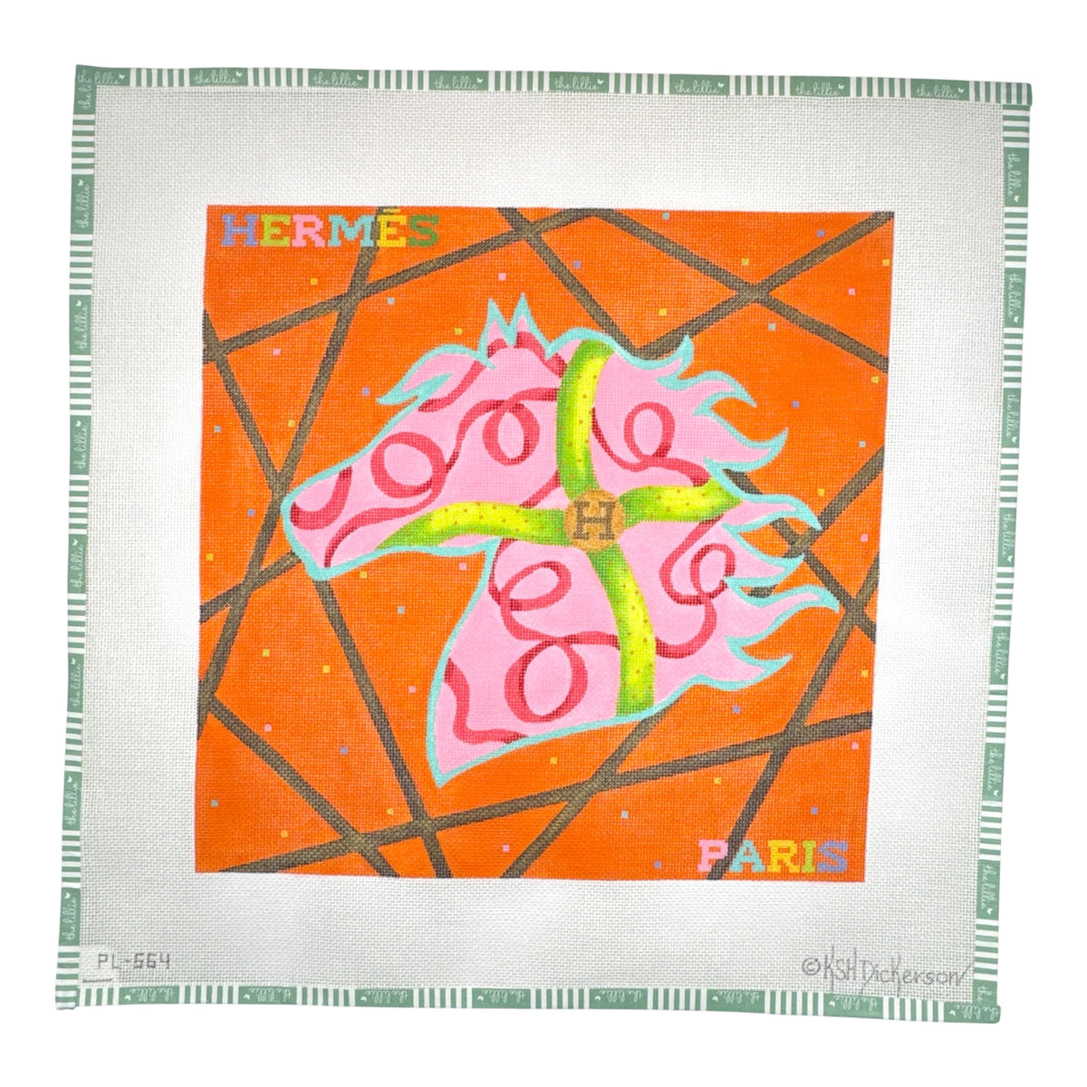 Hermes-Inspired Confetti Horse | Needlepoint Canvas