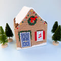 3D Christmas Home with Blue Truck needlepoint canvas by Stitch Style