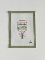 In a Pickle Pickleball Racket needlepoint canvas