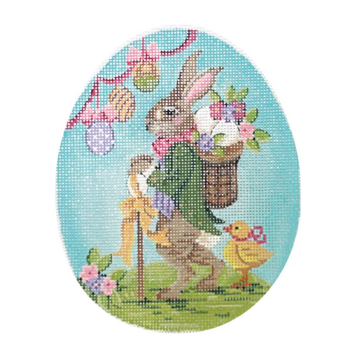 Mr. Fritz Bunny Egg needlepoint canvas by Colonial Needle