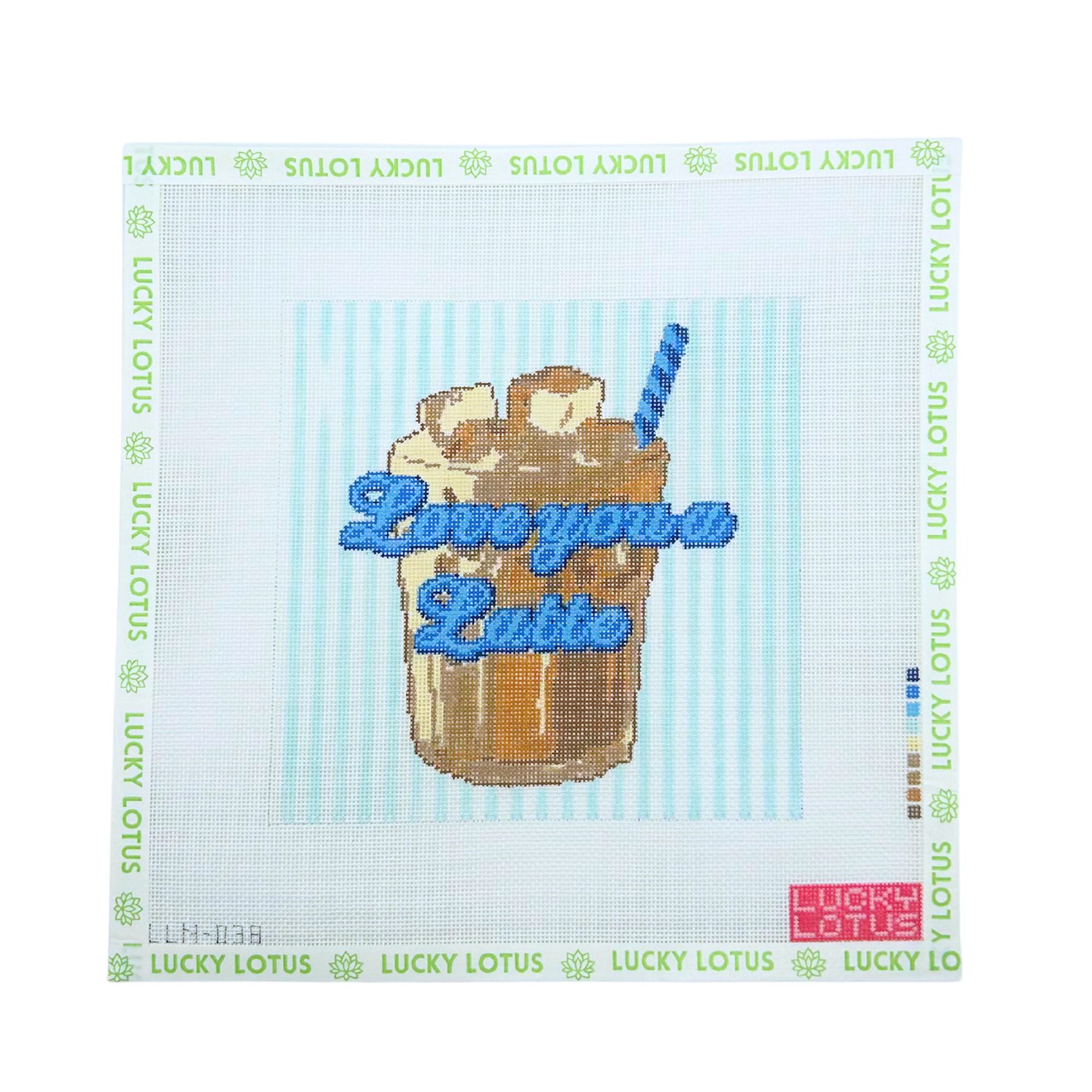 Love You A Latte needlepoint canvas