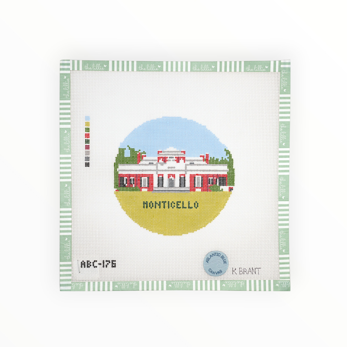 Monticello needlepoint canvas by Atlantic Blue Canvas