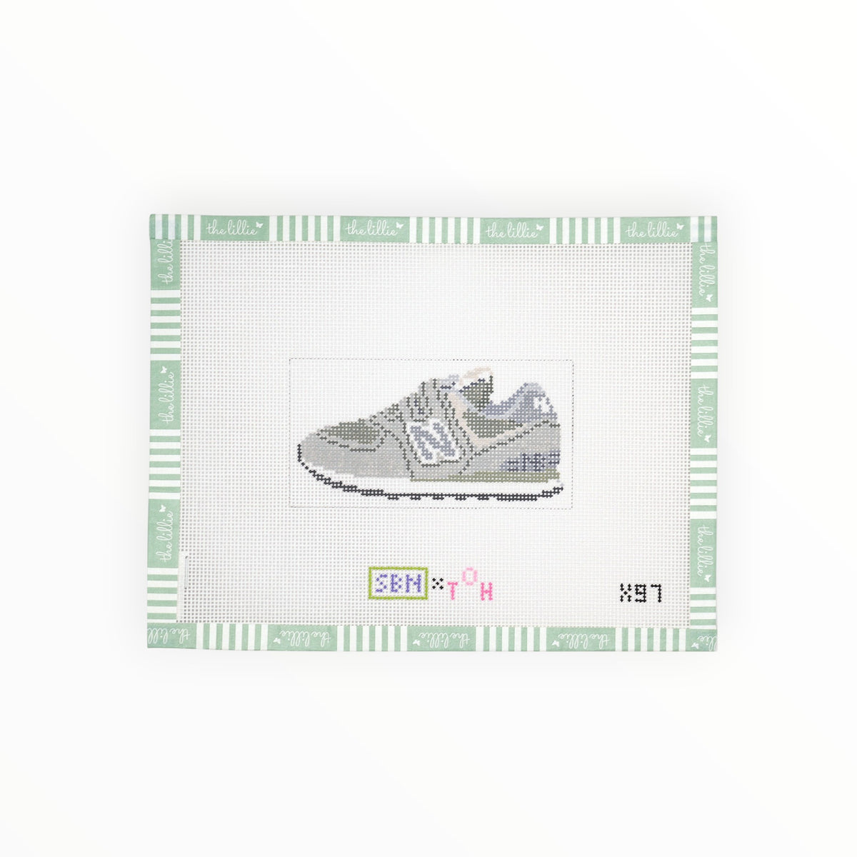 New Balance Shoe needlepoint canvas by Susan Battle Needlepoint