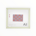 Over & Under Small Pink needlepoint canvas by Rachel Barri Designs