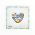 Portugal Heart needlepoint canvas