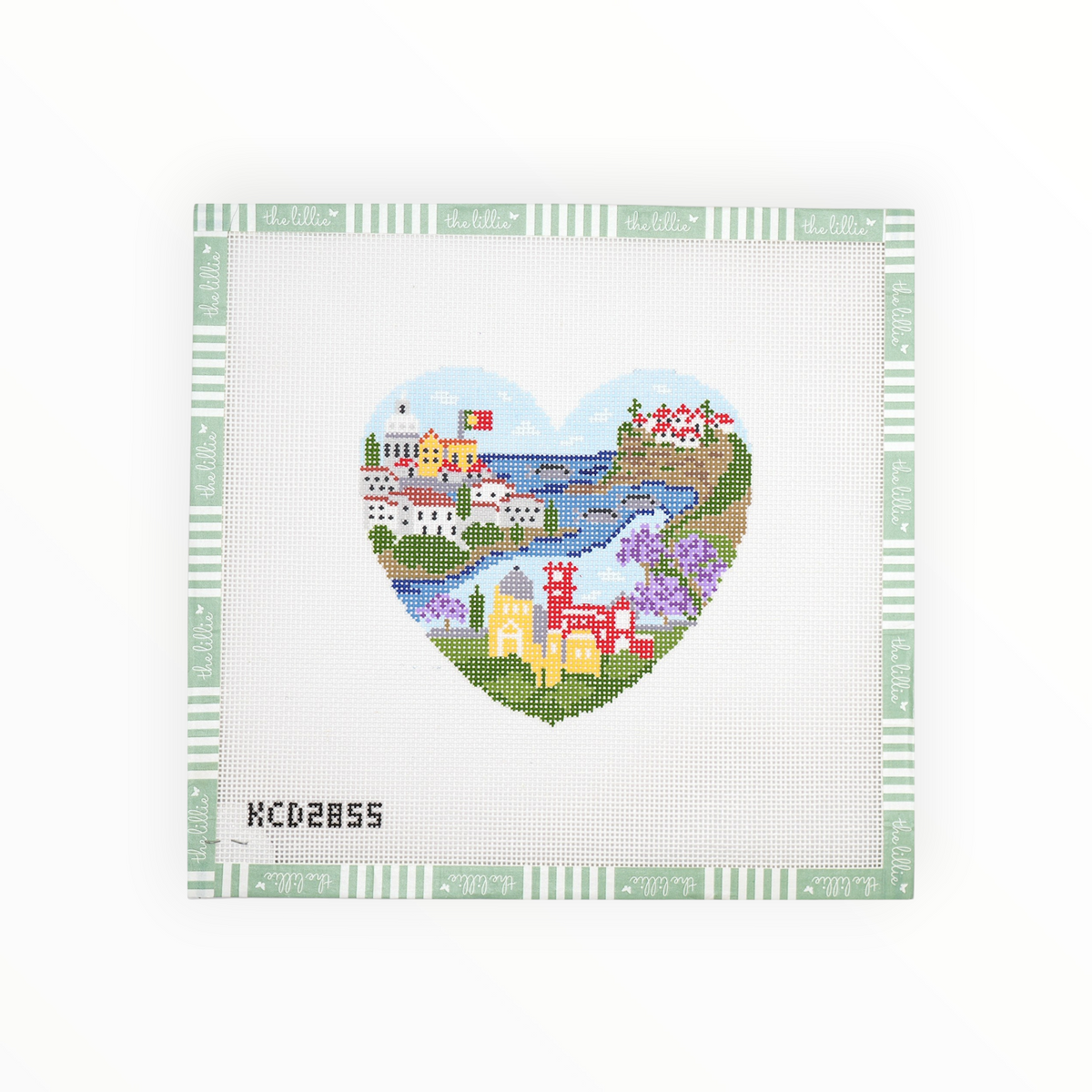 Portugal Heart needlepoint canvas