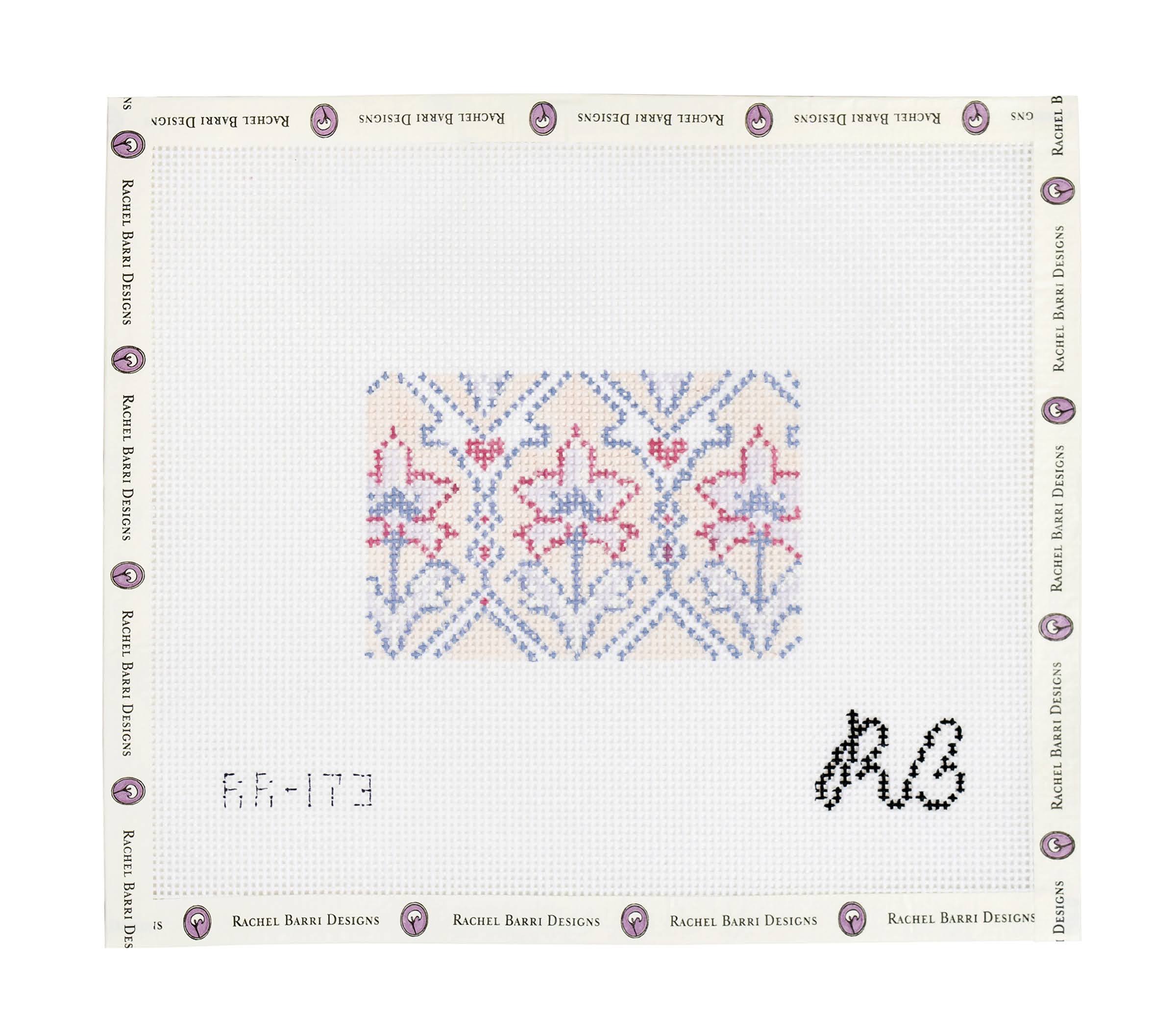 Floral Block Print needlepoint canvas