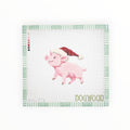 Santa Pig needlepoint canvas by Dogwood Needlepoint