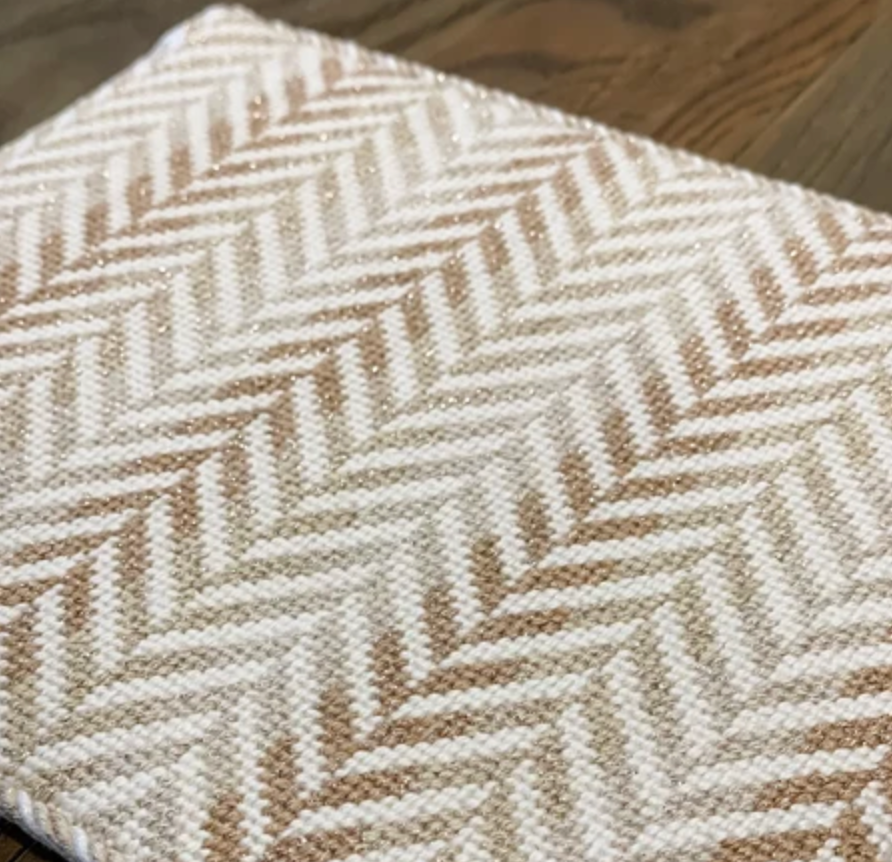Herringbone Clutch - Neutral needlepoint canvas by Initial K Studio (view 2)