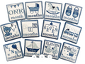 Monthly Milestone Cards – Blue | Needlepoint Canvas