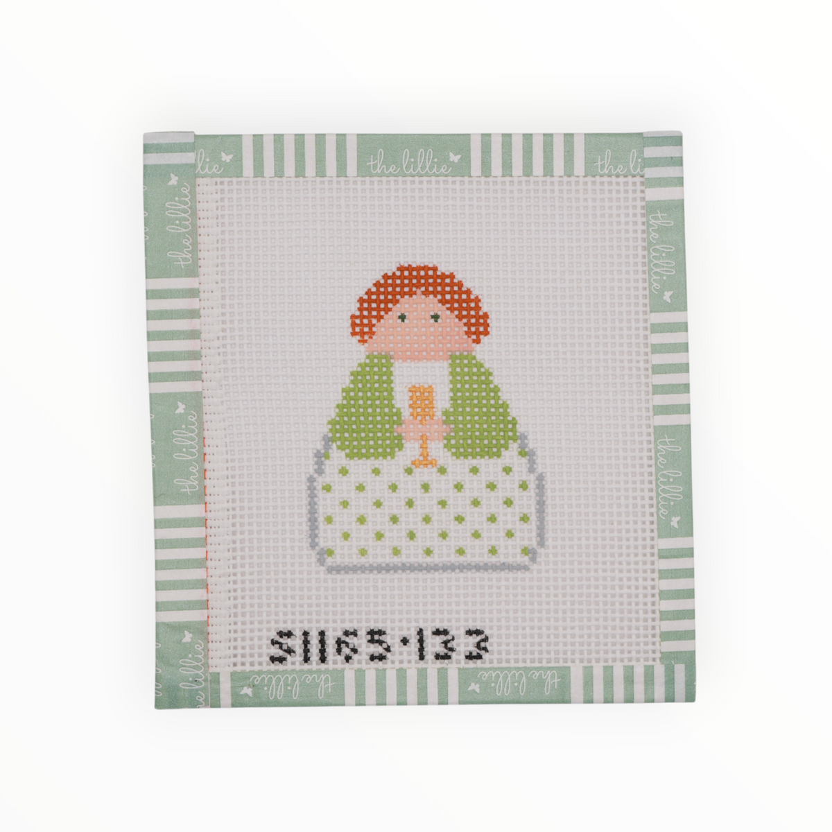 Glass of Champagne Angel | Needlepoint Canvas