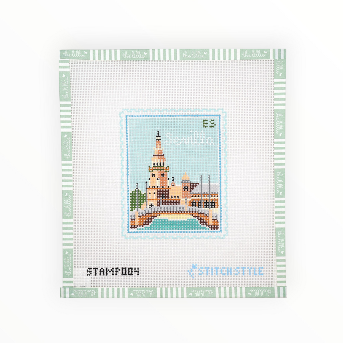 Seville Stamp needlepoint canvas by Stitch Style