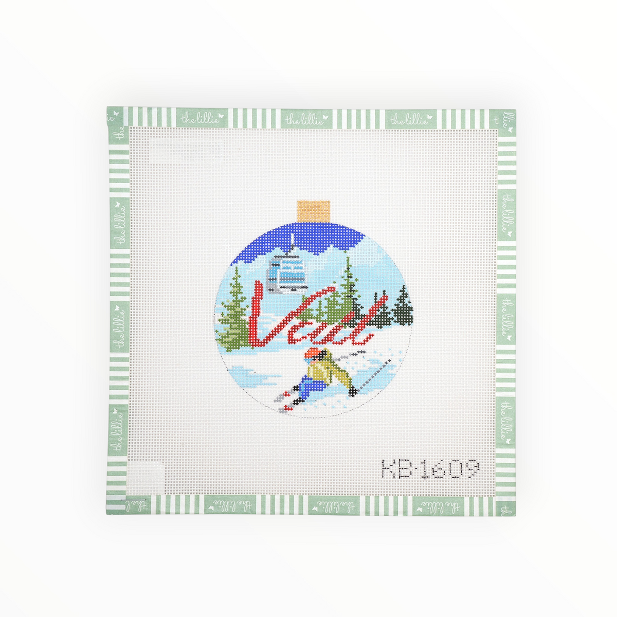 Ski Resorts – Vail needlepoint canvas by Bradley Needlepoint Company