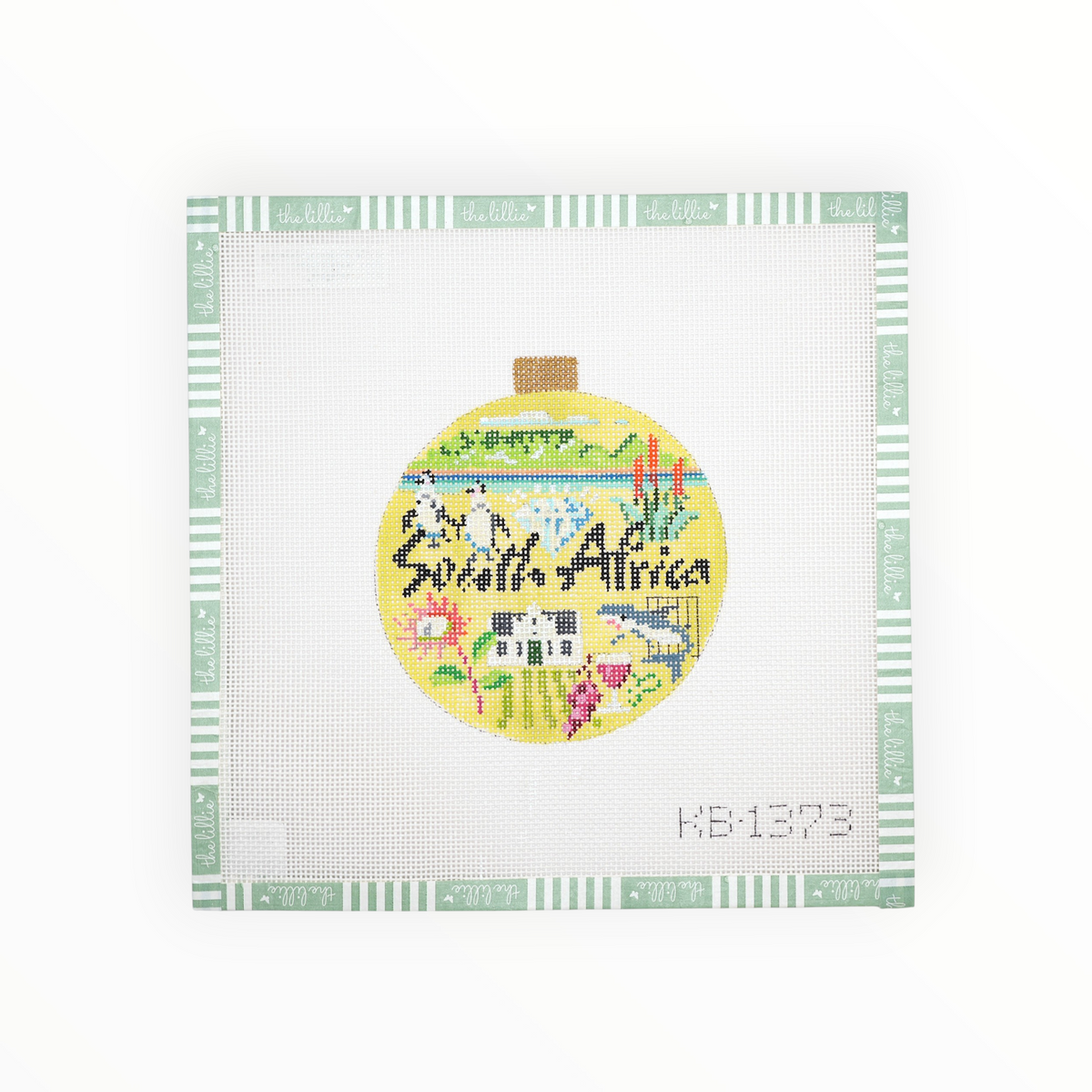 Travel Round - South Africa needlepoint canvas by Bradley Needlepoint Company