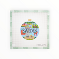 Travel Round - Sweden needlepoint canvas by Bradley Needlepoint Company
