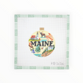 Travel Round – Maine needlepoint canvas by Bradley Needlepoint Company