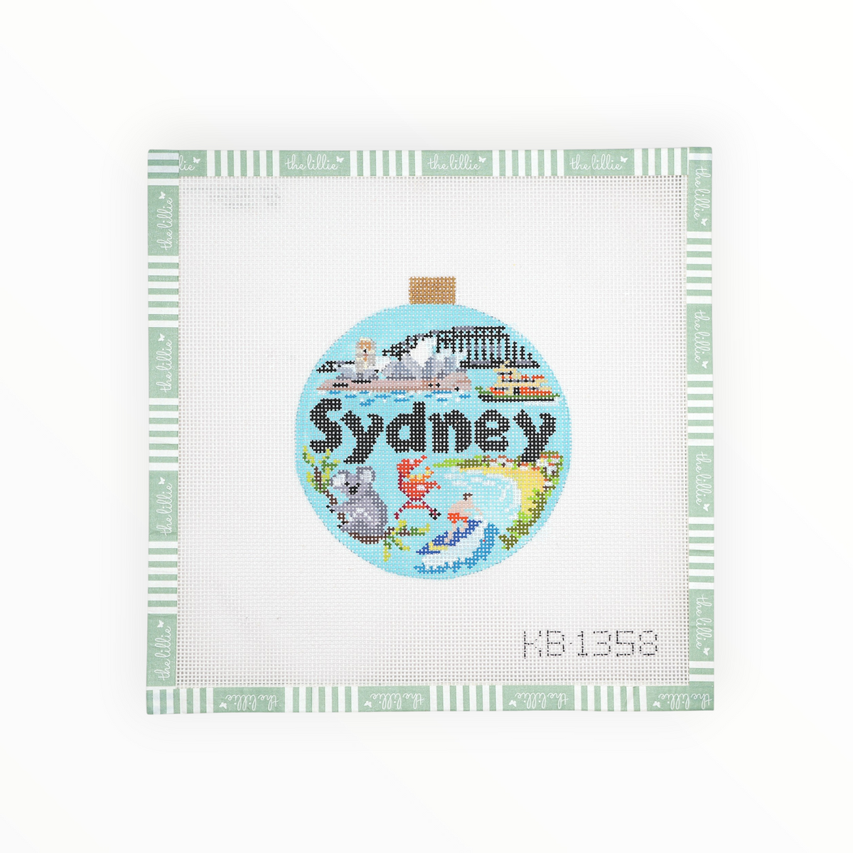 Travel Round – Sydney needlepoint canvas by Bradley Needlepoint Company