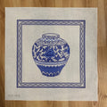 Blue Urn with Border | Needlepoint Canvas
