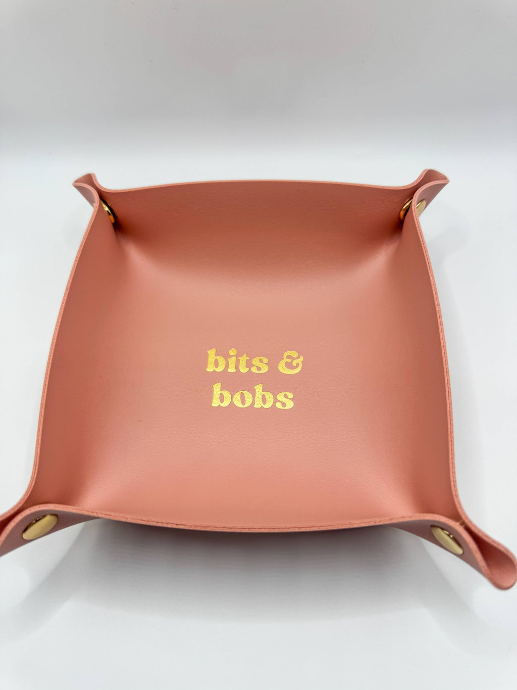 Pink Bits & Bobs Needlepoint Valet Tray | Snap Tray 