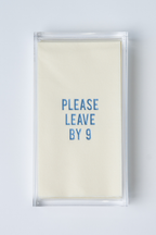 "Please Leave by 9" Disposable Linen-like Guest Towels