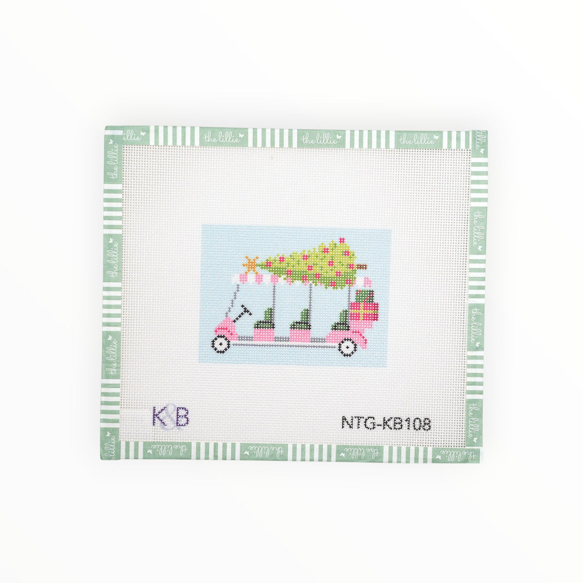 Golf Cart with Tree | Needlepoint Canvas