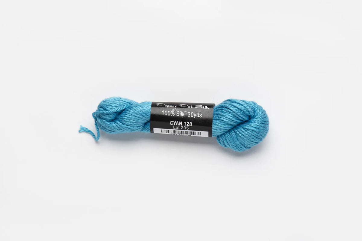 Pepper Pot Silk 128 Cyan - needlepoint silk thread