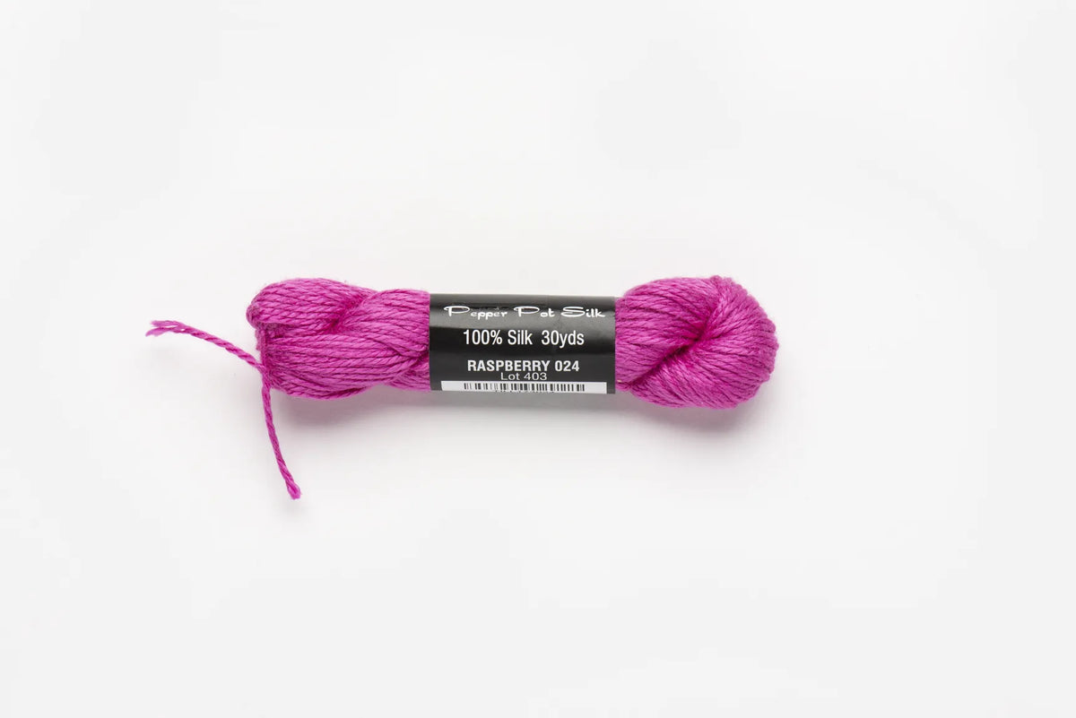 Pepper Pot Silk 24 Raspberry - needlepoint silk thread