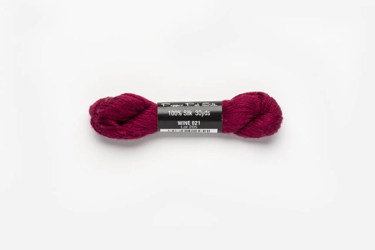 Pepper Pot Silk 21 Wine - needlepoint silk thread