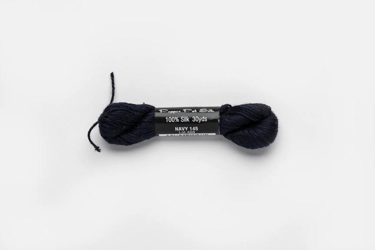 Pepper Pot Silk 145 Navy - needlepoint silk thread