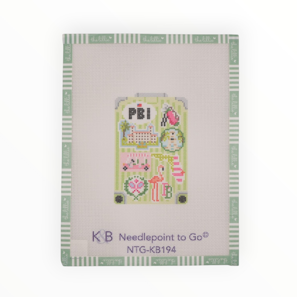 Globe Trotter – Palm Beach needlepoint canvas by Needlepoint To Go, 18 mesh