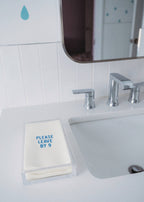 "Please Leave by 9" Disposable Linen-like Guest Towels